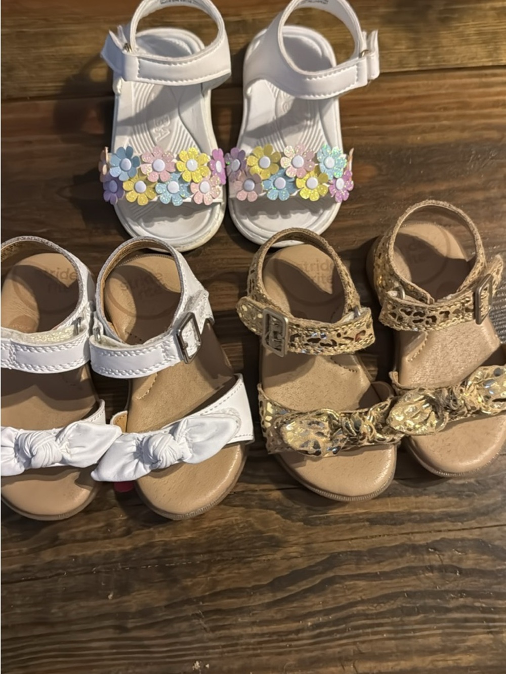 Kids Size 4 Bundle Sandals - 2 Stride Rite